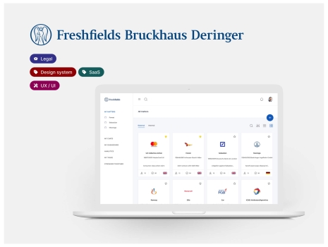 Freshfields SaaS dashboard